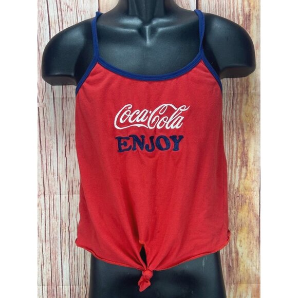 Coca-Cola Enjoy Girls Tank Top Tied Hem Large (11-13) - Picture 1 of 5